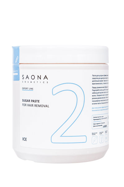 Сахарная паста для шугаринга Saona Cosmetics 2 СУПЕР МЯГКАЯ (ICE), с разогревом 1000гр
